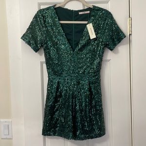 Sequin mini romper -NEW- never worn